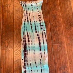 Tie dye blue dress